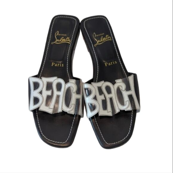 Christian Louboutin Beach Slide Sandals - Picture 1 of 9
